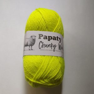 Włóczka Papatya Chunky Wool kol. 7620 Żółty Neon